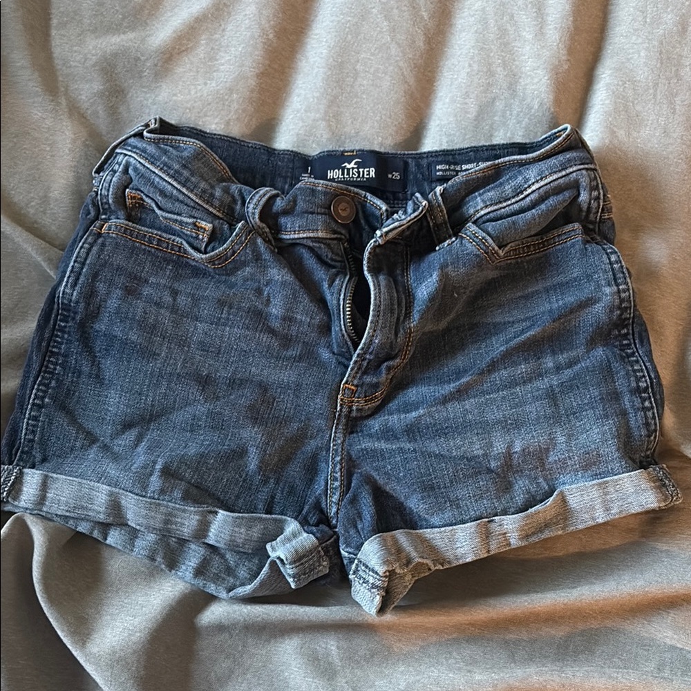 Hollister Women's Blue Denim Shorts